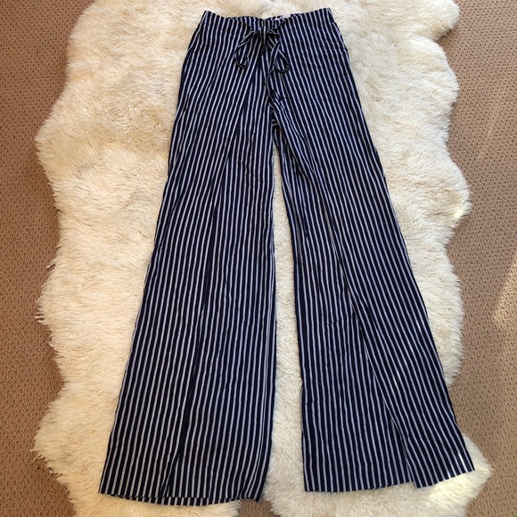 Forever 21 Pants - Brand new blue and white striped wide leg pants 💫